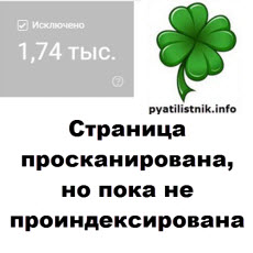 Решено: Страница просканирована, но пока не проиндексирована
